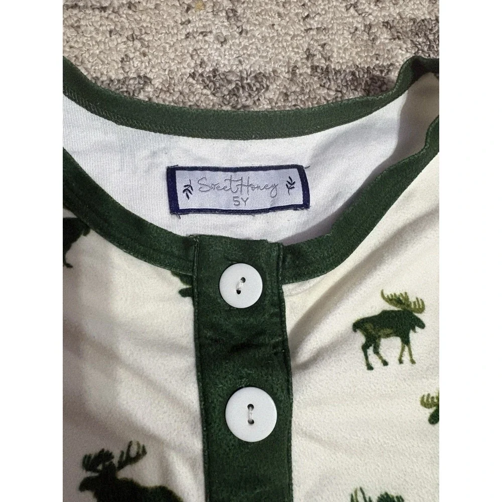 Sweet Honey Boys Moose Pj Set Size 5Y